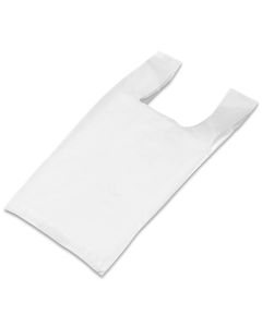 PE-LD white shopping bags - 20 x 40 cm - Business Supply