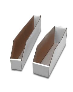 cardboard open-front containers White - 15 x 30 x 11 cm - Wholesale